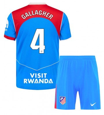 Atletico Madrid Conor Gallagher #4 Tredjetrøje Børn 2025-26 Kortærmet (+ Korte bukser)